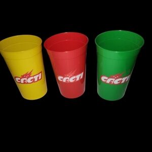Travis Scott Cacti Cup Astroworld (set of 3) Red, Green, and Yellow Never Used